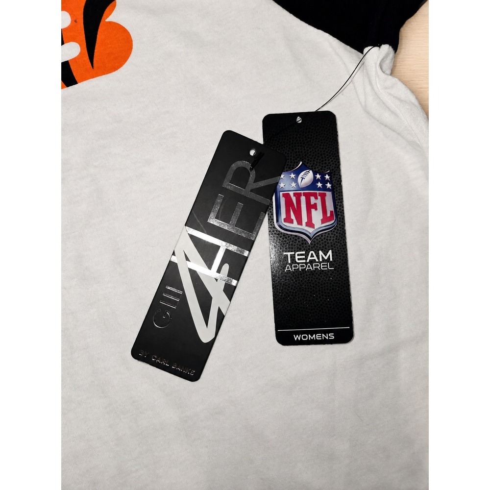 Cincinnati Bengals G-III 4Her Women's Large Graphic Ringer T-Shirt NWT NFL - Picture 4 of 5